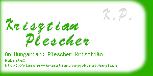 krisztian plescher business card
